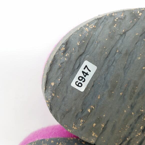 Haflinger Manhattan Shoes Womens 42 Fuchsia Mule Felted Wool Slide Hard Sole - Picture 11 of 11